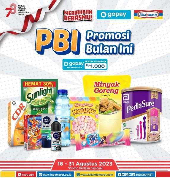 Promo Indomaret Bulan Ini 16-31 Agustus 2023, Beli 1 Gratis 1 dan Beli 2 Gratis 1