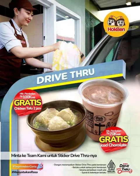Promo HokBen Drive Thru Gratis Menu Spesial
