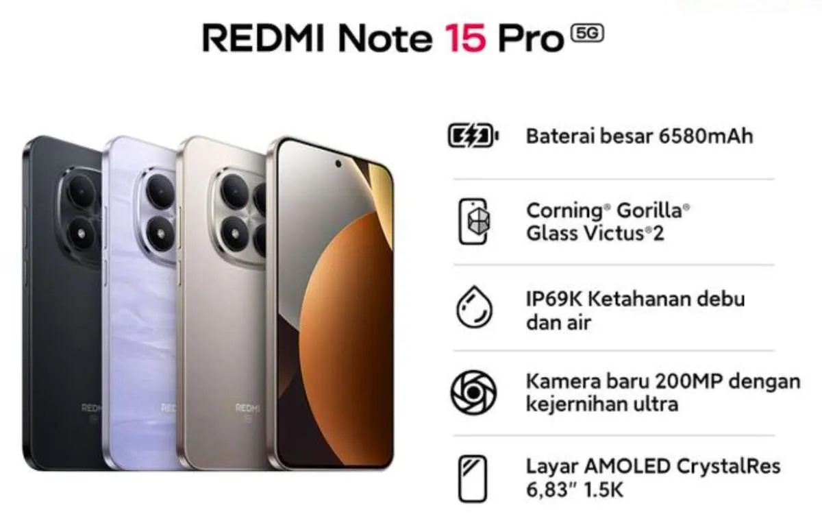 HP 2 Jutaan: Redmi Note 15 Pro Punya Kamera 200MP & Fitur AI Canggih