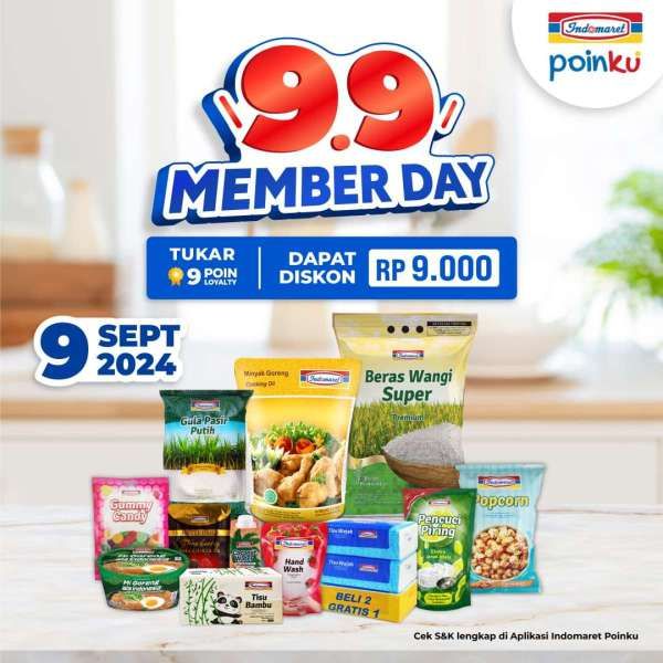 Promo 9.9 di Indomaret Hari Ini 9 September 2024