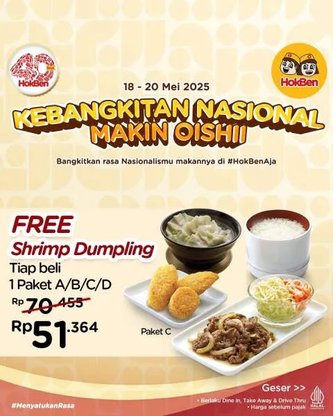 Promo Hokben Kebangkitan Nasional Shrimp Dumpling