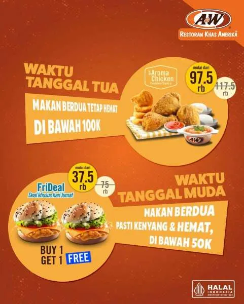 Promo A&W Paket Makan Berdua