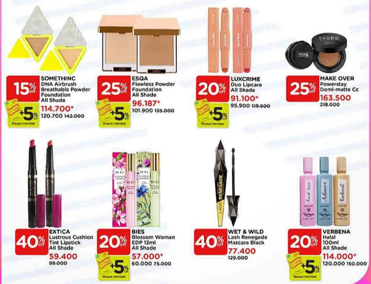 Promo Watsons Beauty Deals Diskon sampai 70%, Berlaku 24-27 November 2022