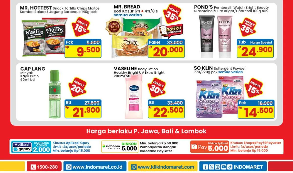 Promo Indomaret Weekend Terbaru Juni 2025, So Klin dan Pond's Hemat Sampai 35%