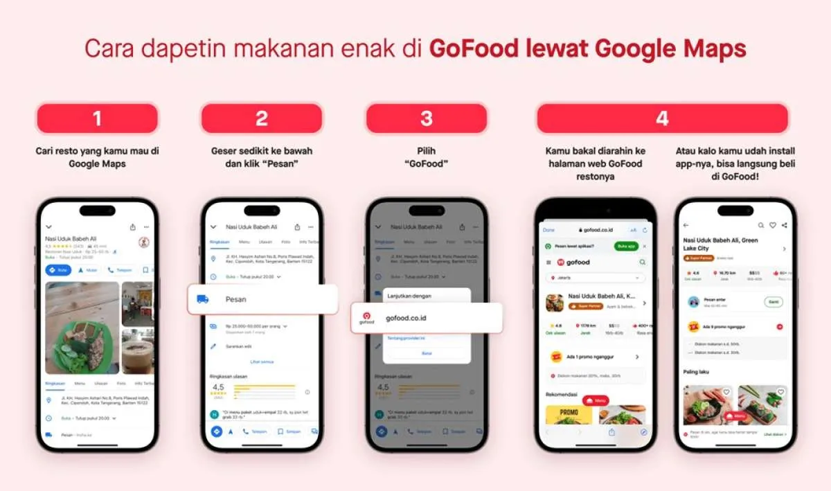 Kini Pesan GoFood Bisa Langsung dari Google Search dan Maps