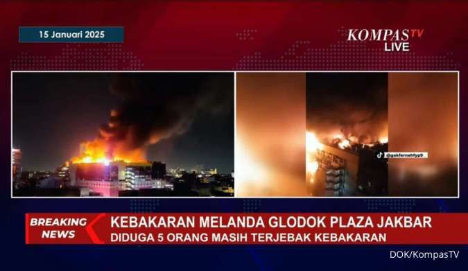 Kebakaran Melanda Glodok Plaza Jakarta Barat, Diduga Ada Warga yang Terjebak