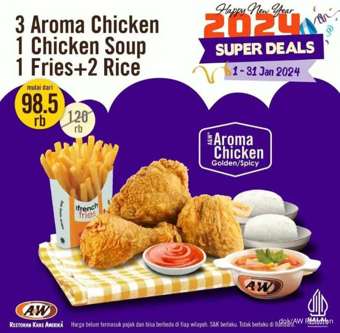 Promo AW Restoran Paket Super Deals Januari 2024