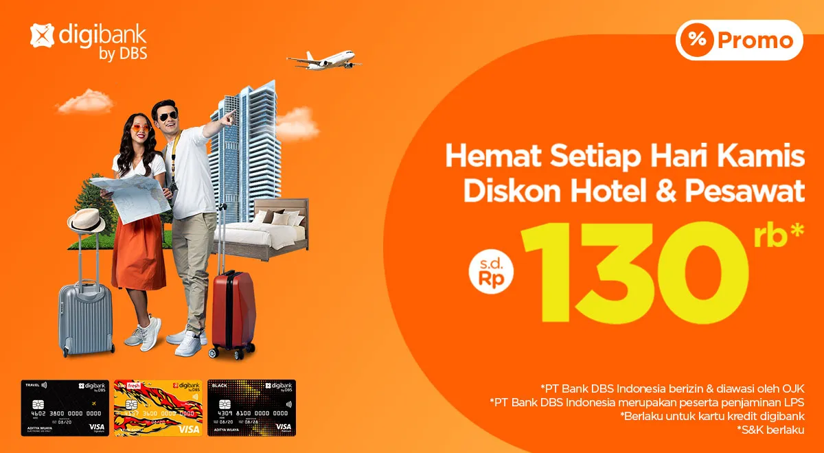Gunakan Promo Kredit Digibank DBS dengan Diskon Produk PegiPegi Hingga Rp 130.000