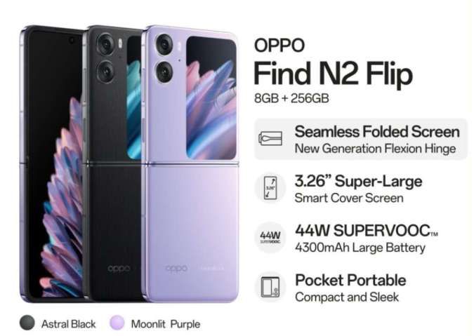 Ini Harga HP OPPO Lipat Terbaru 2023, OPPO Find N2 Flip, di Indonesia