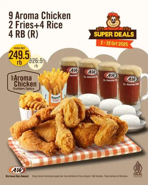 Promo A&W 9 Aroma Chicken Oktober