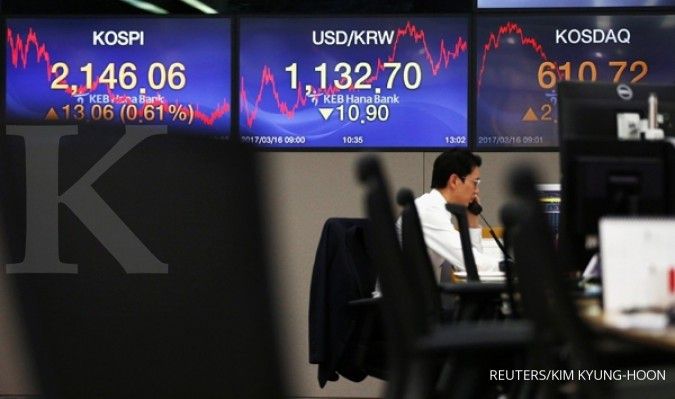 Bursa Asia bertenaga melanjutkan penguatan