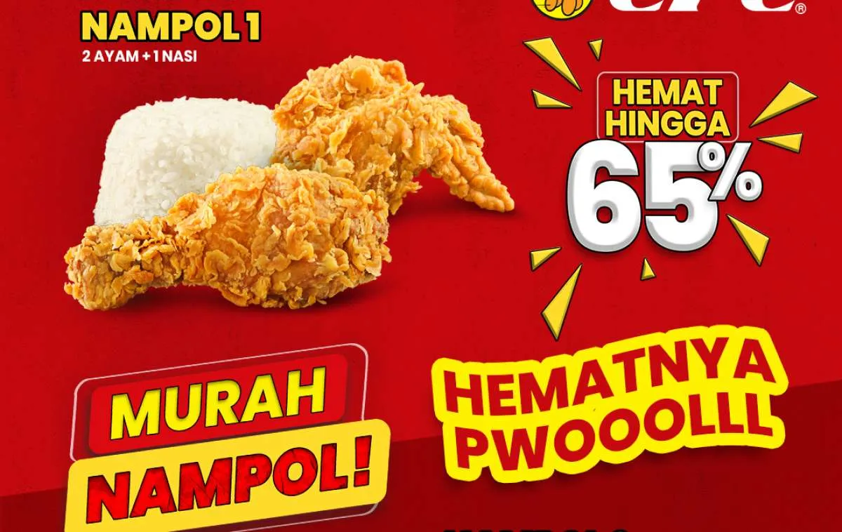 Promo CFC Murah Nampol Tiap Senin-Kamis, Paket Ayam Goreng Hemat sampai 65%