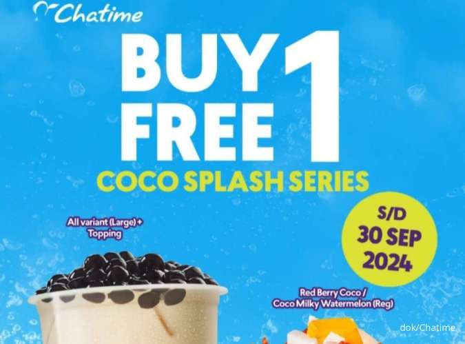 Promo Chatime 1-30 September 2024, Buy 1 Free 1 Coco Splash Series