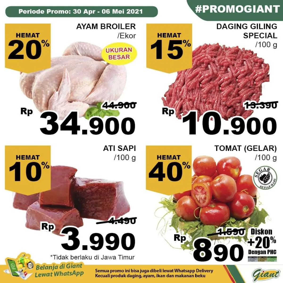 Simak promo Giant weekday 5 Mei 2021, ada diskonan sampai 40%!