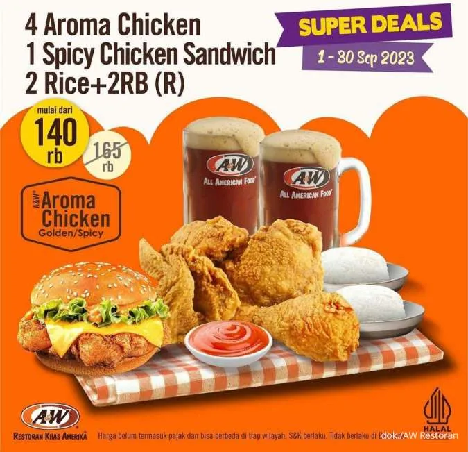Promo AW Restoran Super Deals 1-30 September 2023