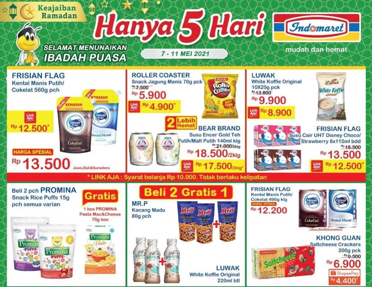 Promo Indomaret Hanya 5 Hari diskon weekend, periode 7-11 Mei 2021!