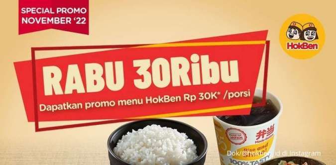 Promo HokBen Hari Ini 16 November 2022, Promo Paket Lengkap Rabu Rp 30.000 