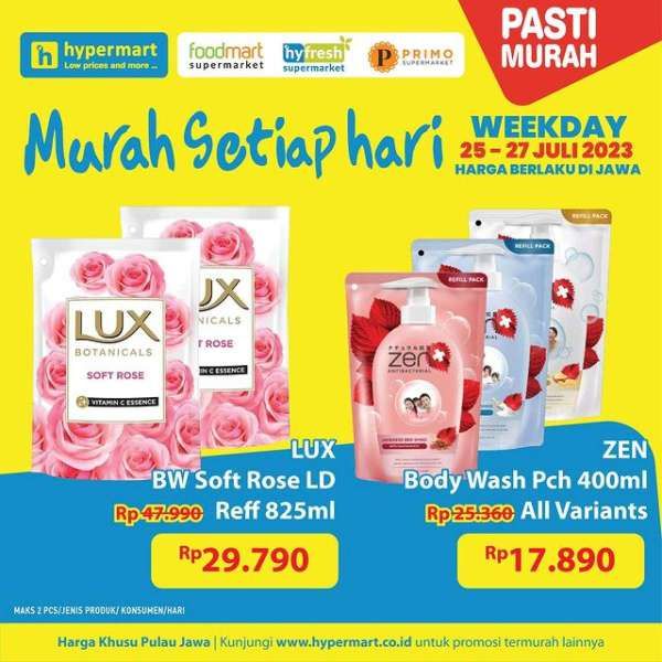 Katalog Harga Promo Hypermart Weekday 25-27 Juli 2023