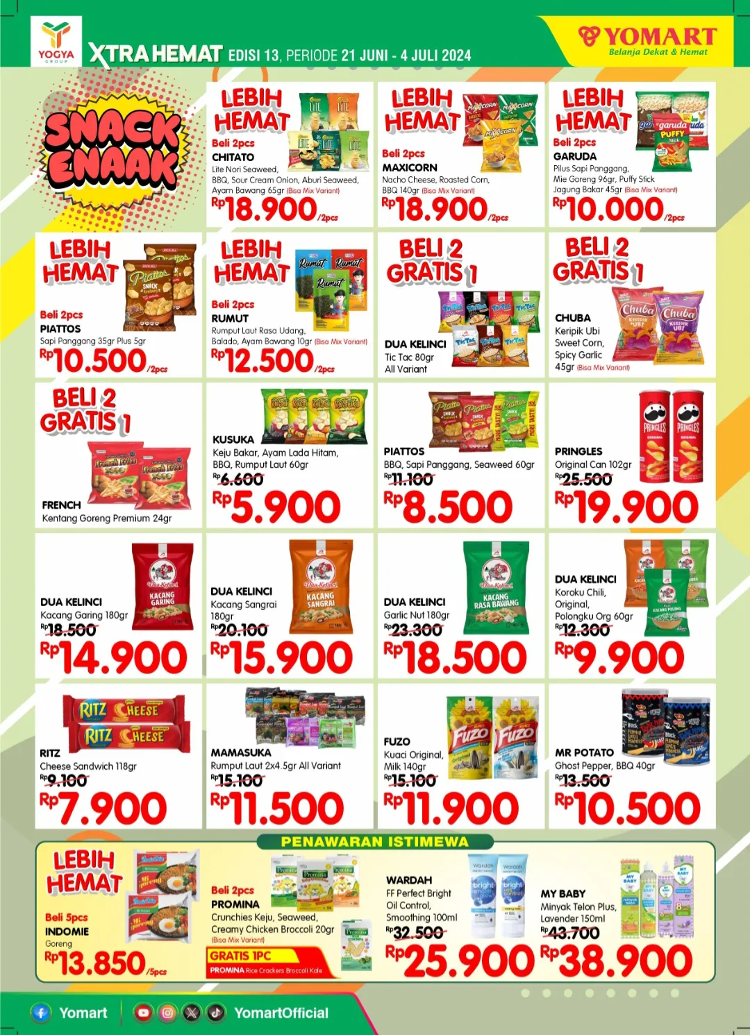 Promo Yomart Xtra Hemat edisi 13 yang berlangsung di tanggal 21 Juni – 4 Juli 2024