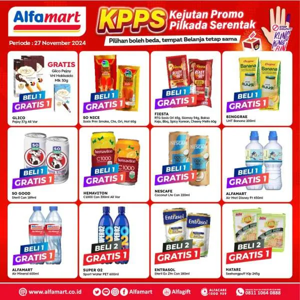 Promo Alfamart Spesial Pilkada Periode 27 November 2024