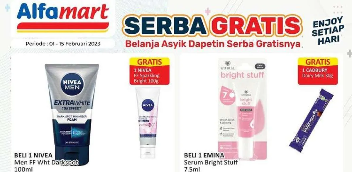 Promo Alfamart Terbaru 8 Februari 2023, Belanja Lebih Hemat di Promo Serba Gratis