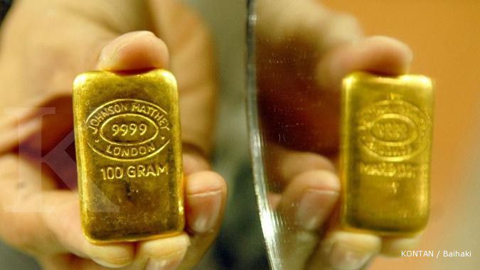 Aksi profit taking menyebabkan harga emas melandai