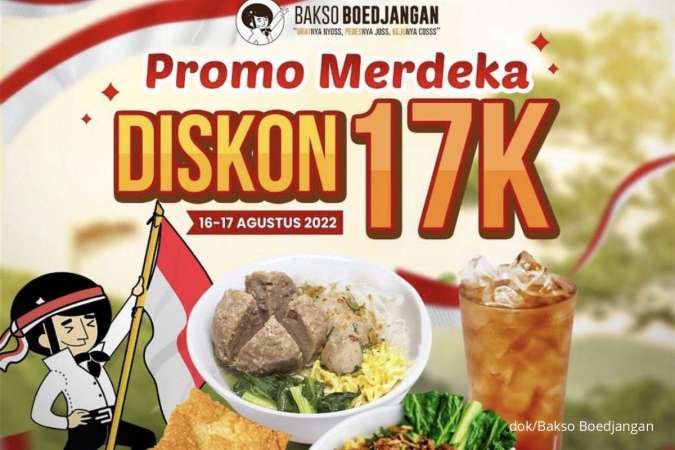 Promo Merdeka Bakso Boedjangan, Ada Diskon Rp 17.000 untuk Menu Ala Carte