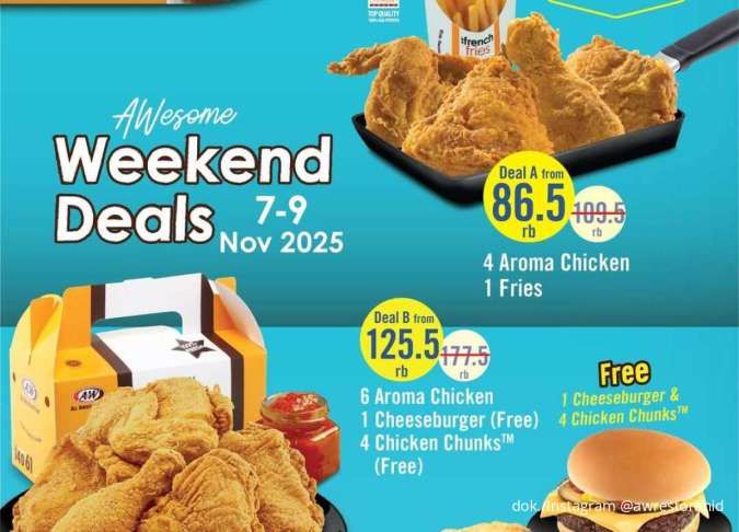 Hemat Maksimal dengan Promo A&W Weekend Deals 7-9 November, Ada Free Cheeseburger