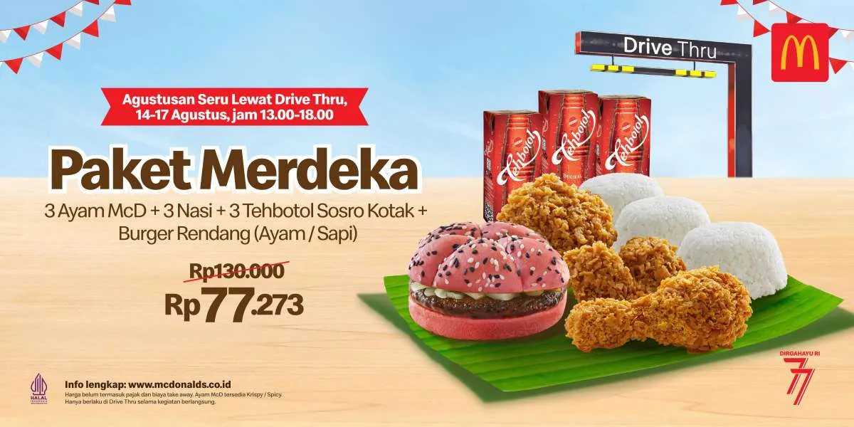 Promo McD Baru 14-17 Agustus 2022, Ada Promo Merdeka Agustusan Seru Banyak Bonusnya