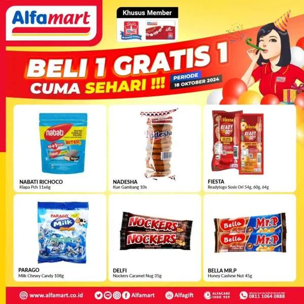 Promo Alfamart Beli 1 Gratis 1 Periode 18 Oktober 2024