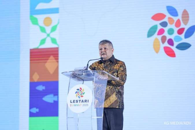 Staf Ahli Bidang Konektivitas dan Pengembangan Jasa, Kementerian Koordinator Bidang Perekonomian Republik Indonesia Dida Gardera di acara Lestari Summit 2025 pada Kamis (2/10/2025), Raffles Hotel, Jakarta.