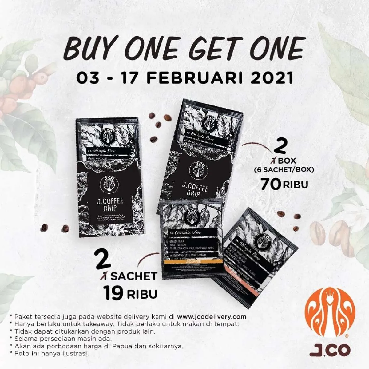 Promo J.CO hari ini 13 Februari 2021, bujet ngopi jadi lebih hemat!