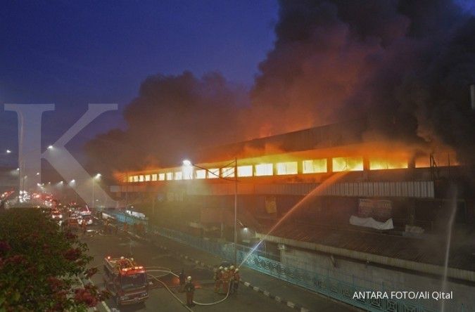 4 Orang korban luka kebakaran Pasar Senen