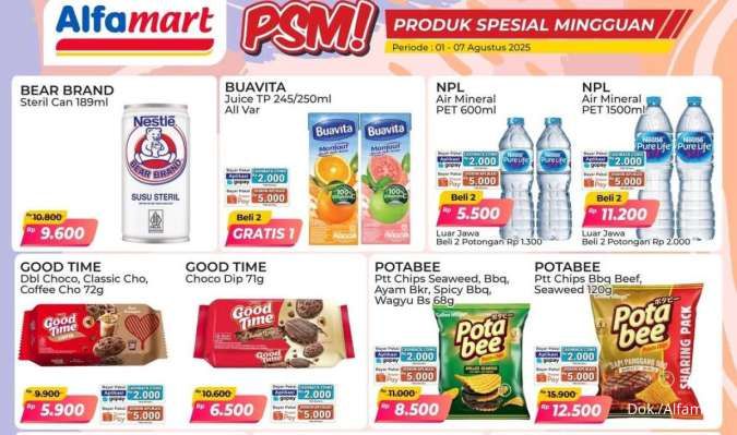 Promo PSM Alfamart sampai 7 Agustus 2025, Bear Brand Susu Steril Jadi Rp 9.600