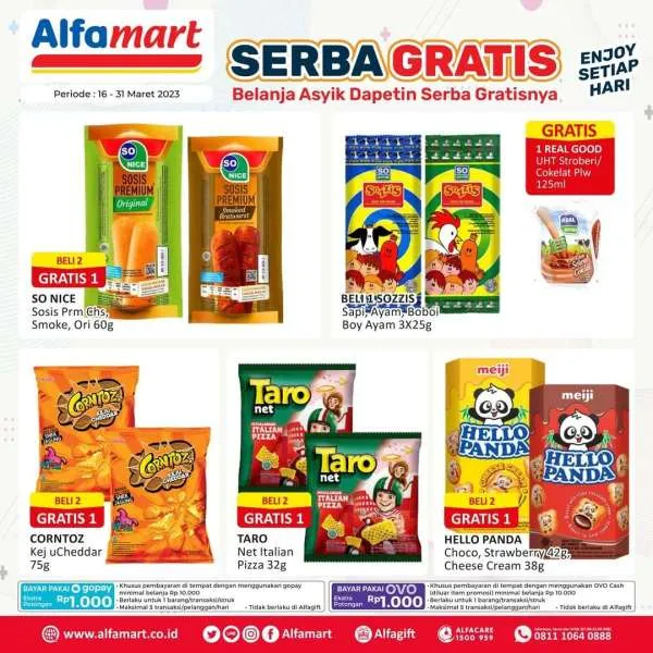 Promo Alfamart Serba Gratis Periode 16-31 Maret 2023