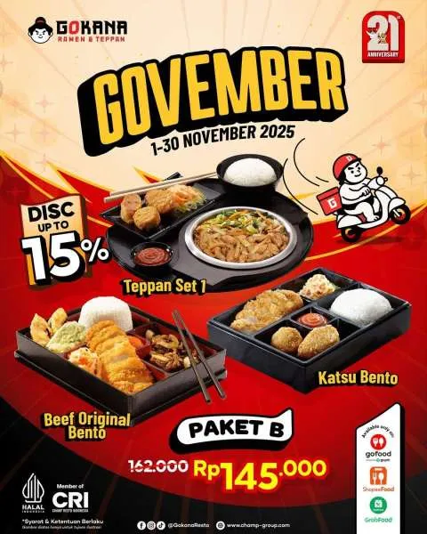 Promo Govember Gokana 1-30 November Paket B
