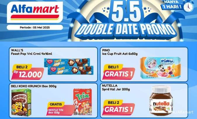 Promo 5.5 Alfamart Periode 5 Mei 2025, Nutella-Kispray Beli 2 Gratis 1