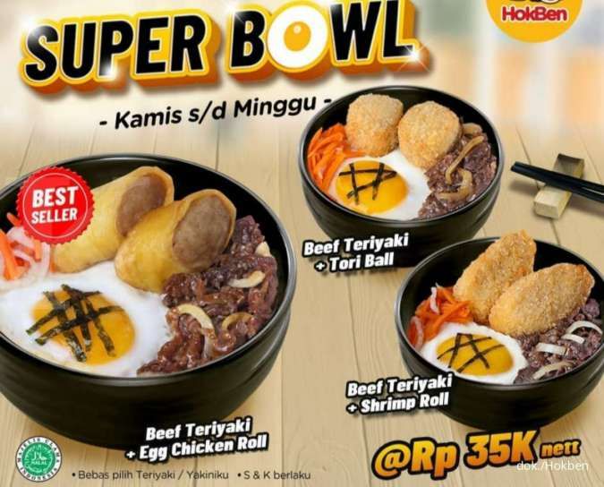 Promo Hokben 18-19 Desember 2021, Paket Super Bowl Oishii Cuma Rp 35.000