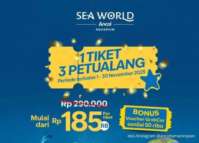 Kumpulan Promo Ancol Beli 1 Tiket 3 Petualangan Hemat, sampai 30 November Saja