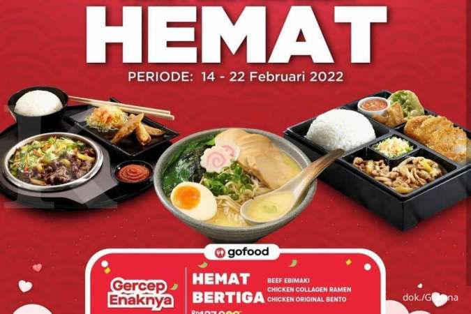Promo Gokana 14-22 Februari 2022, Beli 3 Porsi Paket Hemat Bertiga Bayar Rp 48.000