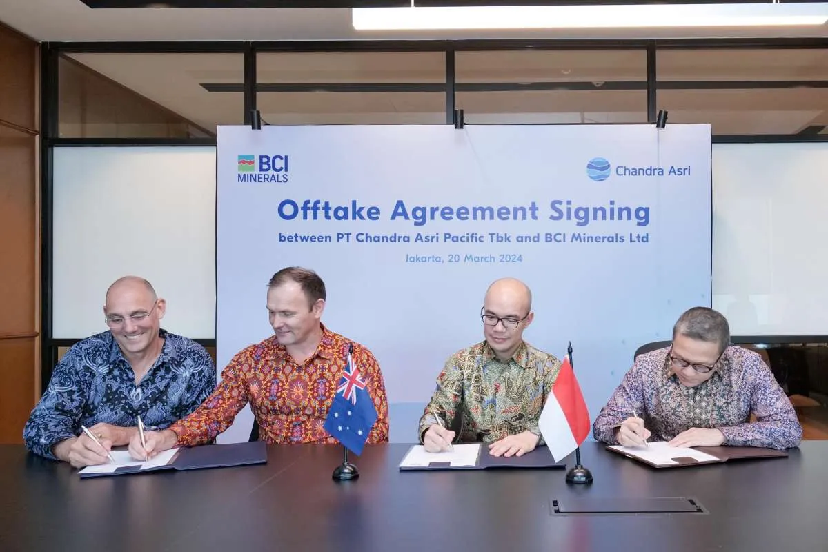 Chandra Asri Meneken Perjanjian Offtake Garam dengan BCI Minerals dari Australia