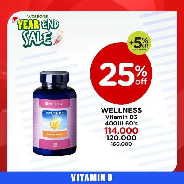 Promo Watsons Year End Sale Edisi Vitamin 23 Desember 2021-2 Januari 2022