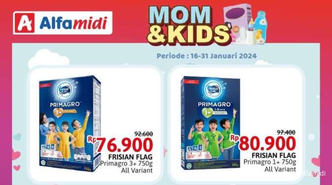 Promo Alfamidi Mom & Kids 16-31 Januari 2024, Susu hingga Diapers Anak Lebih Murah