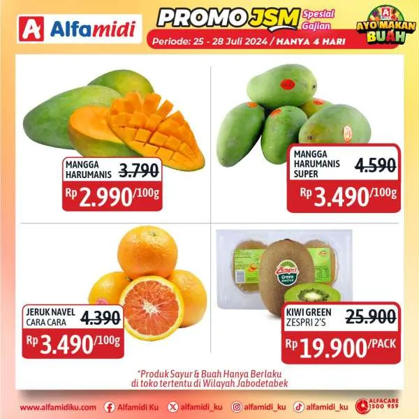 Promo JSM Alfamidi Hanya 4 Hari Spesial Gajian Periode 25-28 Juli 2024