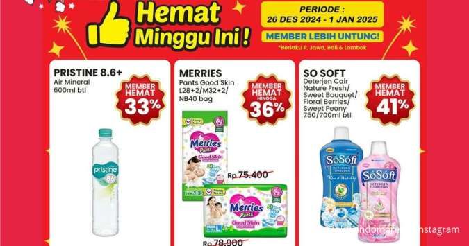 Promo Indomaret 26 Desember 2024-1 Januari 2025, Deterjen So Soft Hemat Sampai 41%