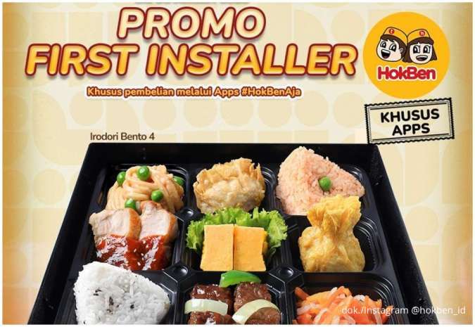 Promo HokBen Gratis: Cuma Download Aplikasi HokBenAja, Langsung Dapat Irodori Bento