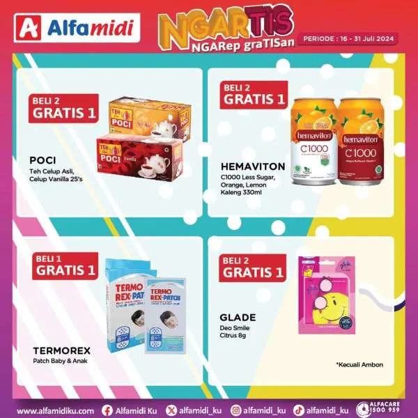 Promo Alfamidi Ngartis (Ngarep Gratisan) Periode 16-31 Juli 2024