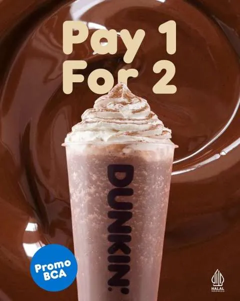 Promo Dunkin Minuman Bayar 1 Dapat 2