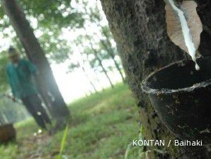 Karet masih menjadi primadona komoditas ekpor sepanjang semester I 2011