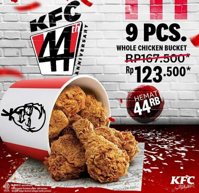 Promo KFC spesial ulang tahun ke 44 tahun